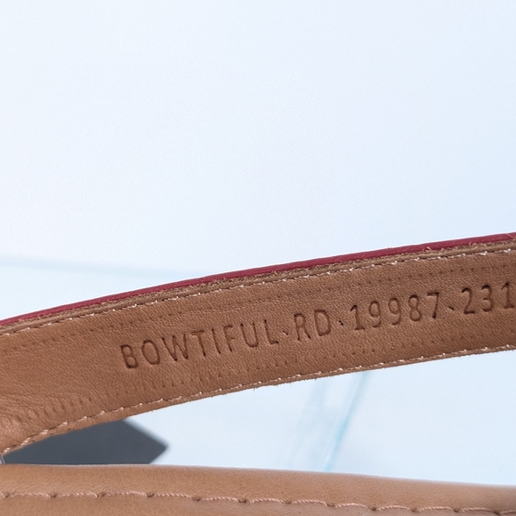 Spring Step Bowtiful Flat NEW Eu 40 Women Red Leather Slip on Shoes d'orsay - Picture 10 of 12